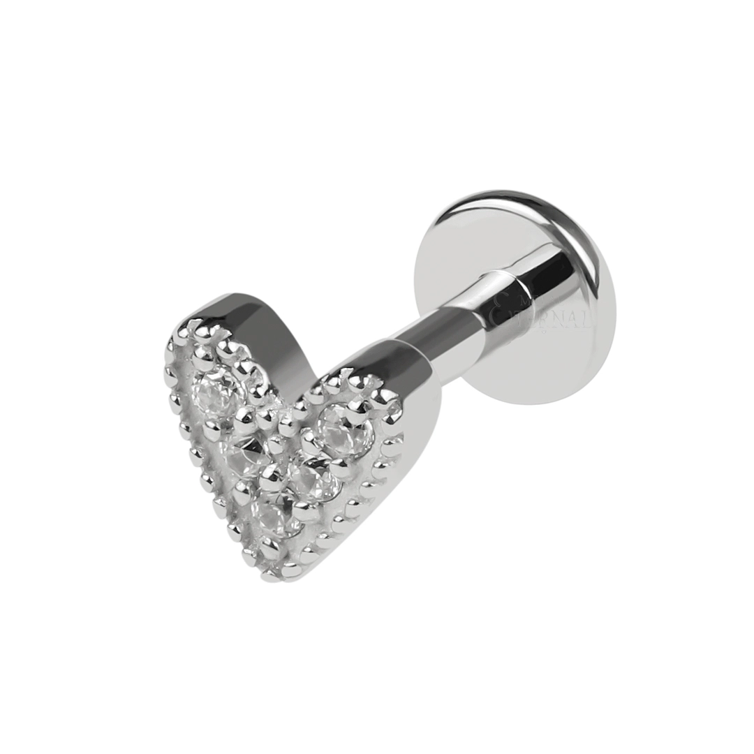 Eternal Metal Astm F136 Titanium Heart Shape Piercing Jewelry Labret 1