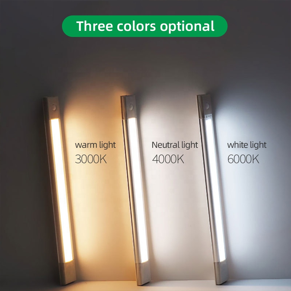 Rechargeable Motion Sensor 40CM 60CM Kitchen Showcase Dimmable USB Rechargeable LED Cabinet Light 3