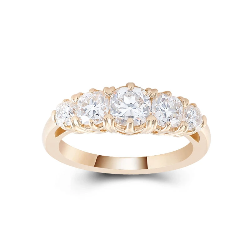 Provence Custom Jewelry 14k Yellow Gold Cushion Cut D Color Moissanite Diamond Wedding Engagement Ring Men's Women 1