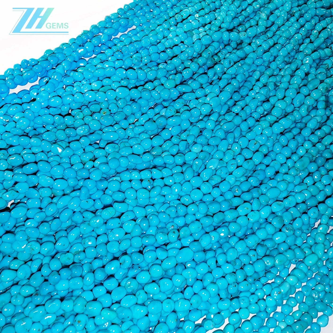 Natural Turquoise Color Blue Shape Nugget Size 4-8mm Men Fashion Design Simple Spiritual And Healing Jewelry 1