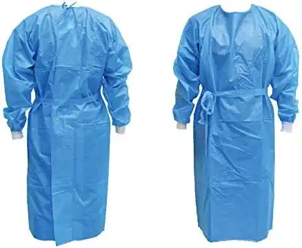 Hospital Operating Gown Individual Package Blue Medical Disposable Sms Surgical Isolation Gown Manufacturers With High Quality 1