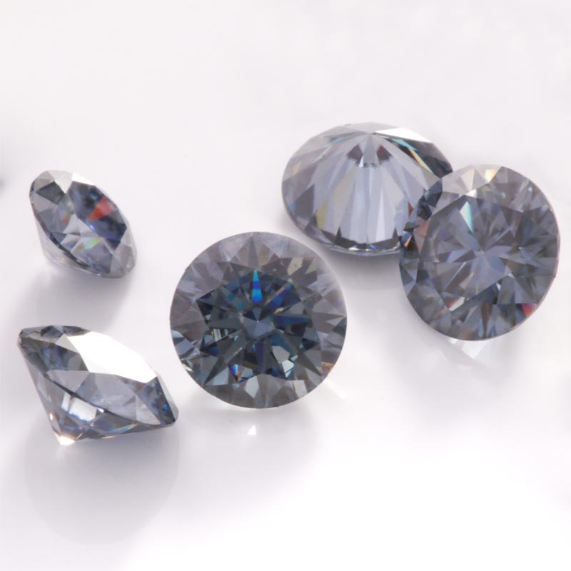 Zertifizierter loser Diamant Herz <000000> Pfeilschliff 6,5 mm Vivid Grey Moissanit Edelstein zur Schmuckherstellung 9