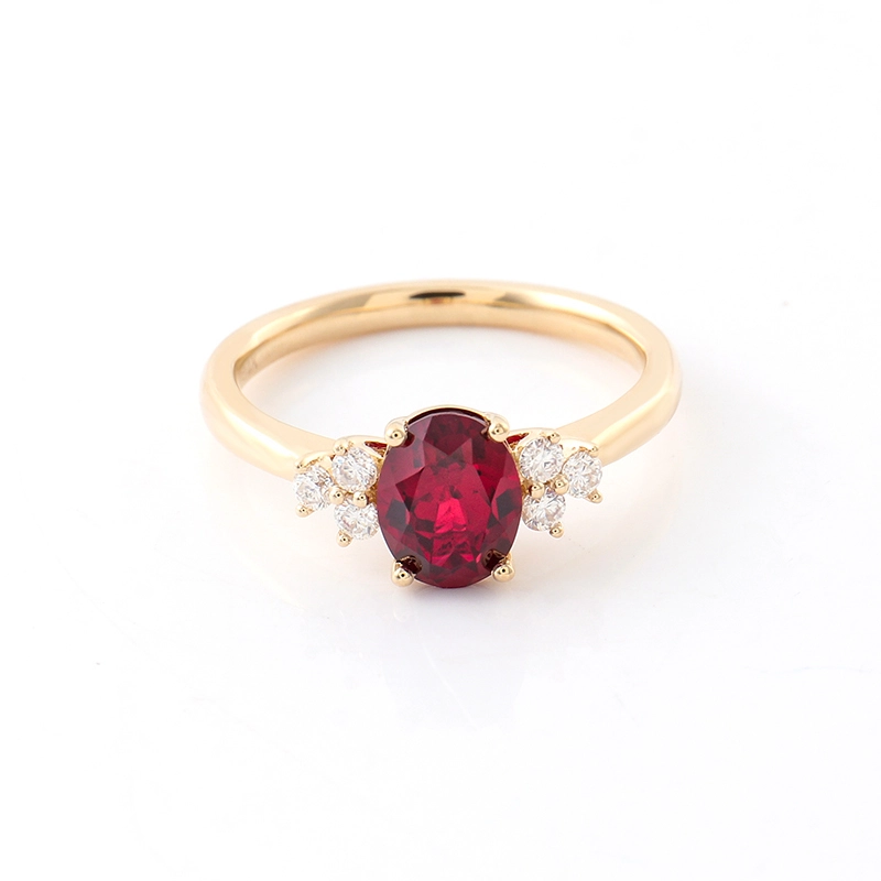 Provence Jewelry تصميم جديد Ruby Finger Ring عصابات الزفاف الرياضية 1