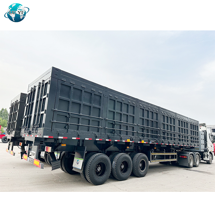 3 Axles 100 Tons New Dump Truck Semi Trailer 5