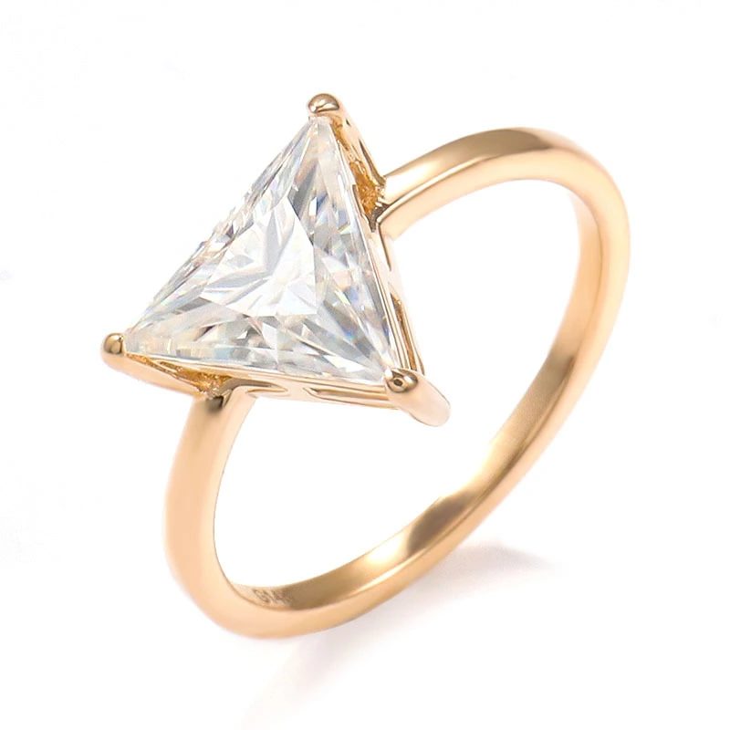 Hot Sale Fine Jewelry Engagement Wedding Rings 18k 14k 10k Solid Gold Vvs Clarity Moissanite Diamond Rings For Women Men 1
