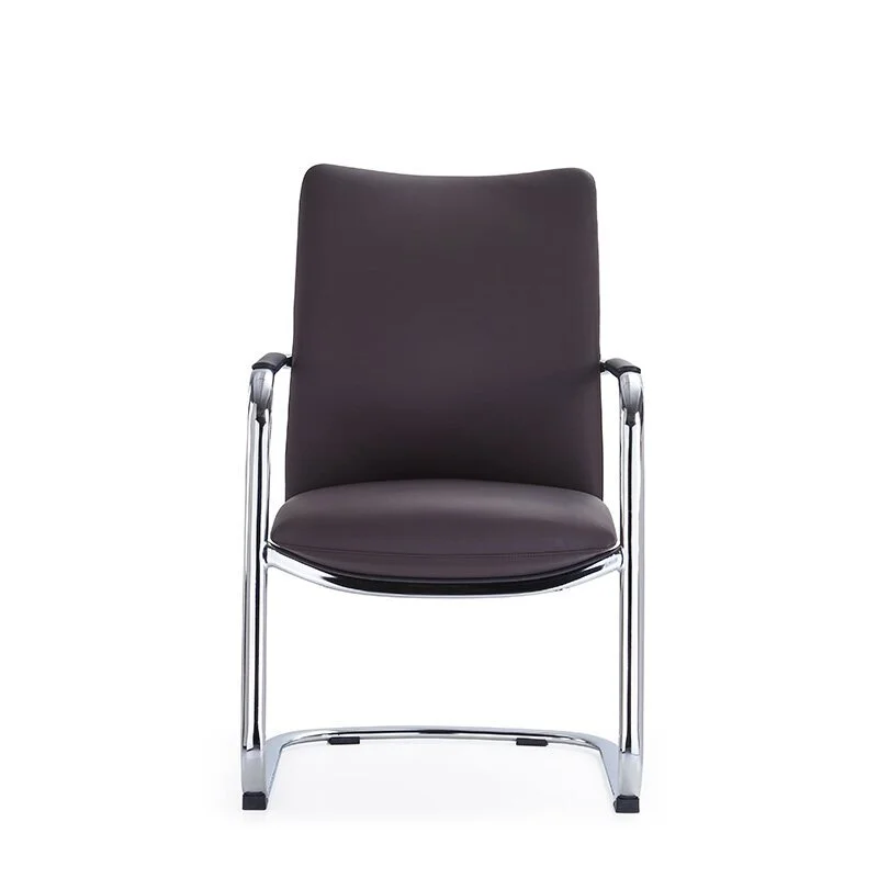Chaise de bureau en cuir ergonomique élégant avec conception de siège en mousse moulée 1