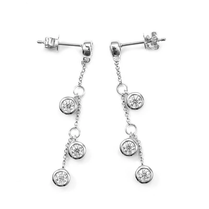 Wholesale Fine Jewelry Earrings Vvs Moissanite S925 Sterling Silver 18k 14k 10k Gold Earrings For Women Custom Drop Earrings Men 1