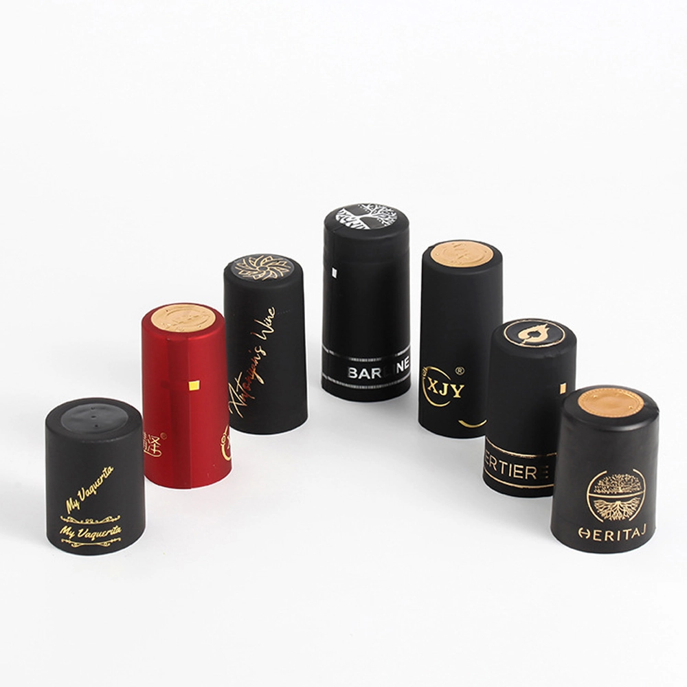 Wine Bottle Shrink Wrap Caps - PVC Embossed Logo Seals 1