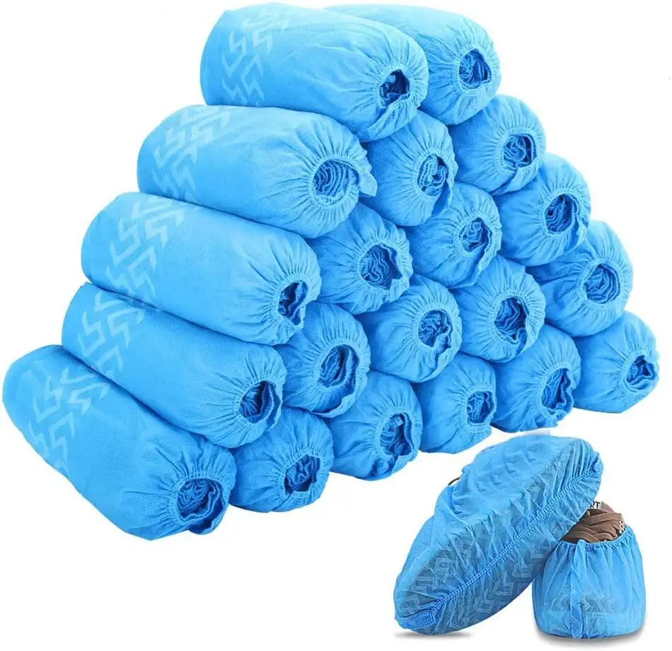 Disposable Shoe Covers Waterproof Plastic Machine Disposable Shoe Covers Non-slip Durable Indoor Protect Your Home 1