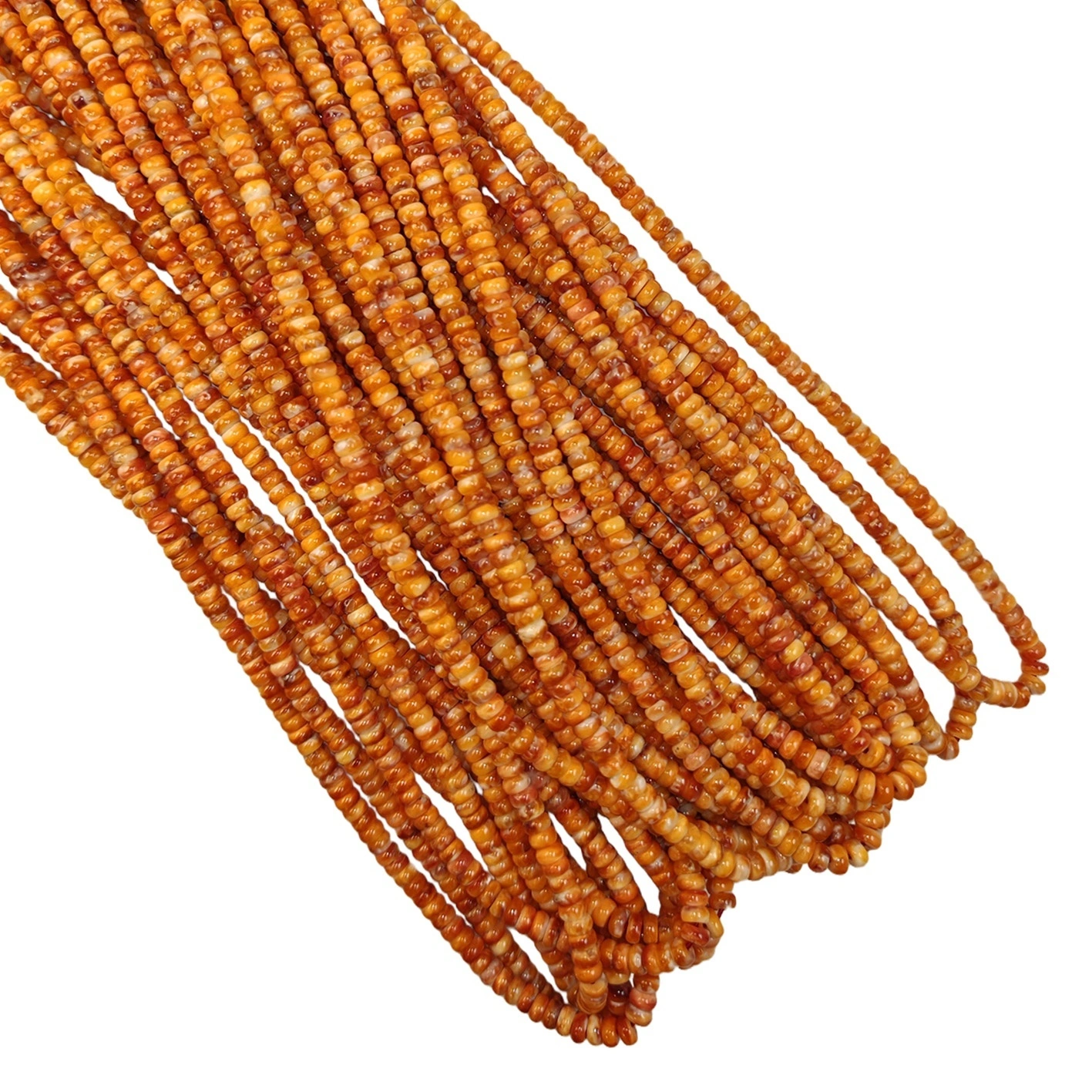 Spiny Oyster Orange And Red 6mm Roundel Beads For Bracelet Necklace Diy Jewelry Smooth Beads 1