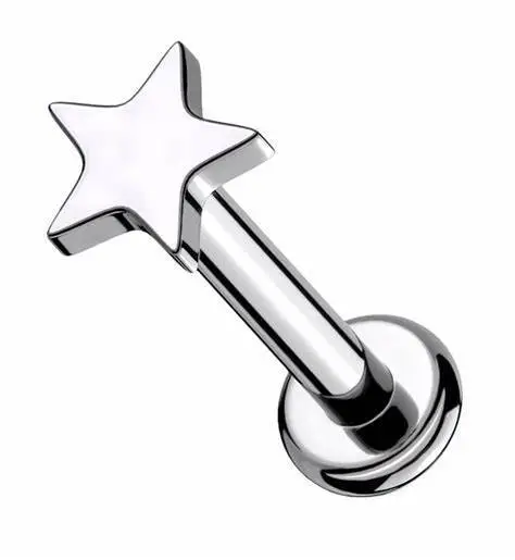 Eternal Metal 16g Astm F136 Implant Grade Star Shape Titanium Internally Threaded Wholesale Piercing 1
