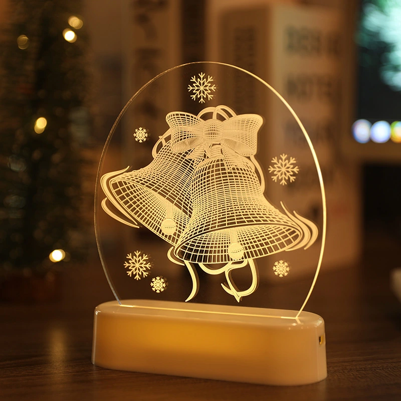 Led 3D Acrylic Night Light Ornaments GL-S04 With Oval Acrylic Base Atmosphere Lights For Christmas Decoraction 1