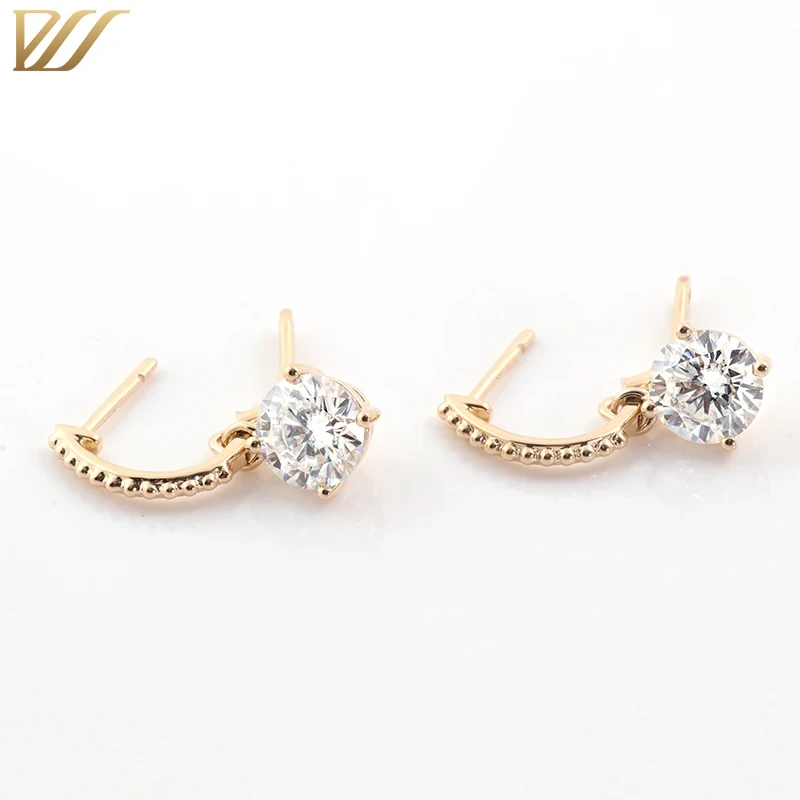 Diseño de fantasía al por mayor de moda pendientes de estilo europeo de pendientes de oro para mujer 1