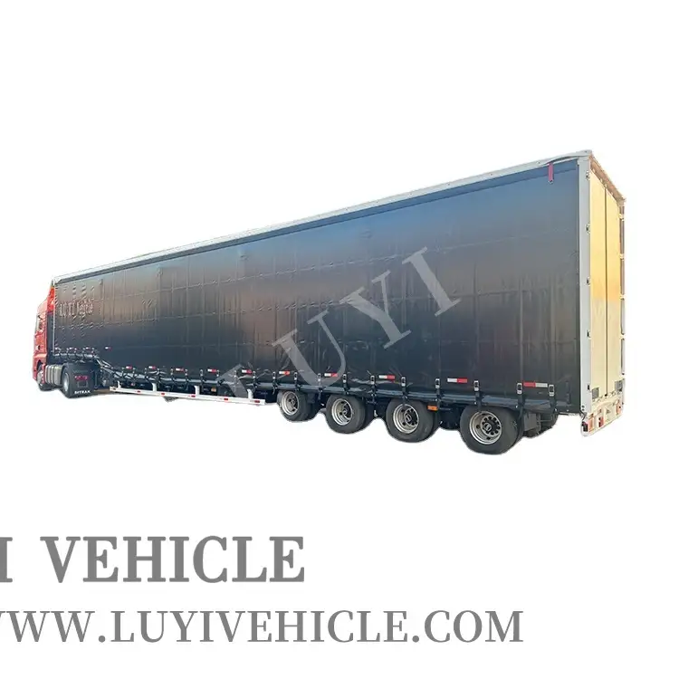 4-axle waterproof side curtain trailer 1