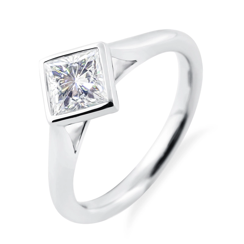 Custom Jewelry 10k/14k/18k Gold And Pt Jewelry Gra Vvs Diamond Solitaire Wedding Ring Woman Engagement Moissanite Ring For Women 1