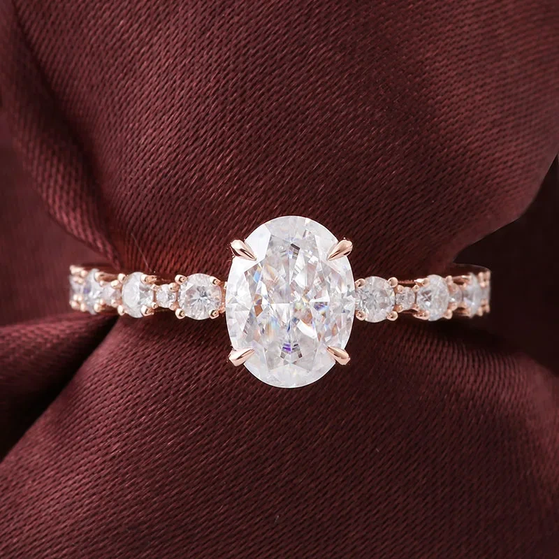 Anillo de moissanite de corte ovalado de gran tamaño, piedra azul de 10k, anillo de oro amarillo, venta de joyería de joyería fina 1