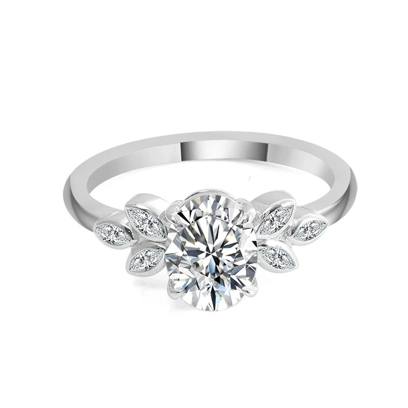 Moisanite Wholesale Eternity Anneau Diamond Engagement Mariage des anneaux d'or 14K 1
