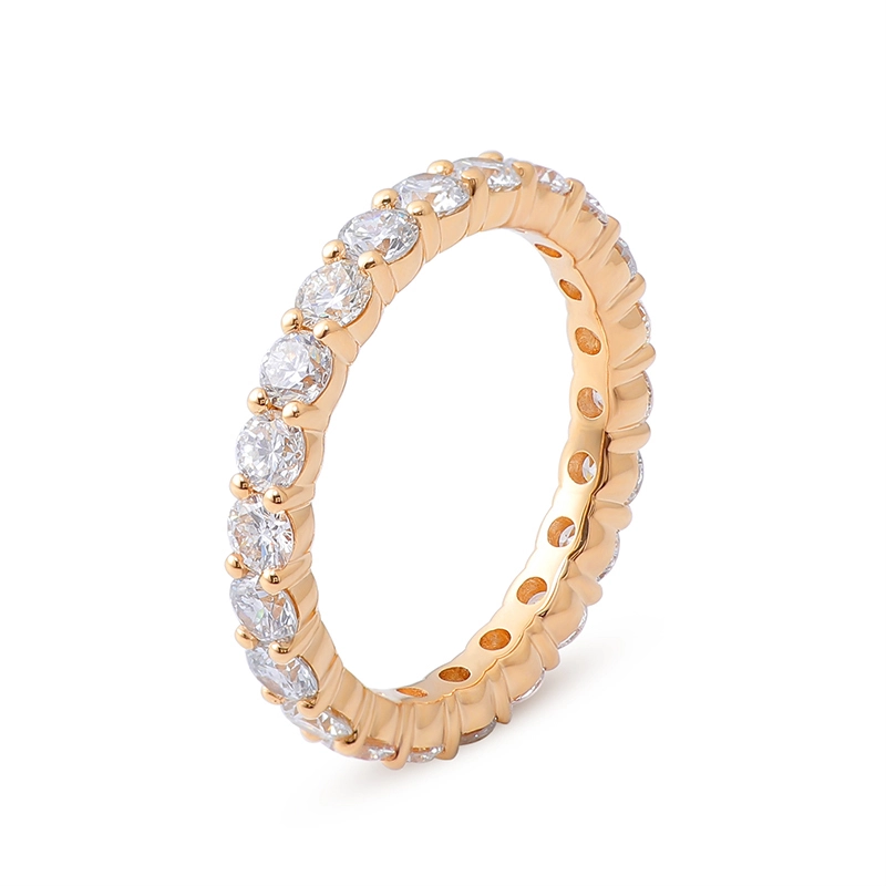 Anneau de fiançailles en or bague de mariage en diamant pour fille Dernier design simple 18k blanc dhl clair bijoux 1
