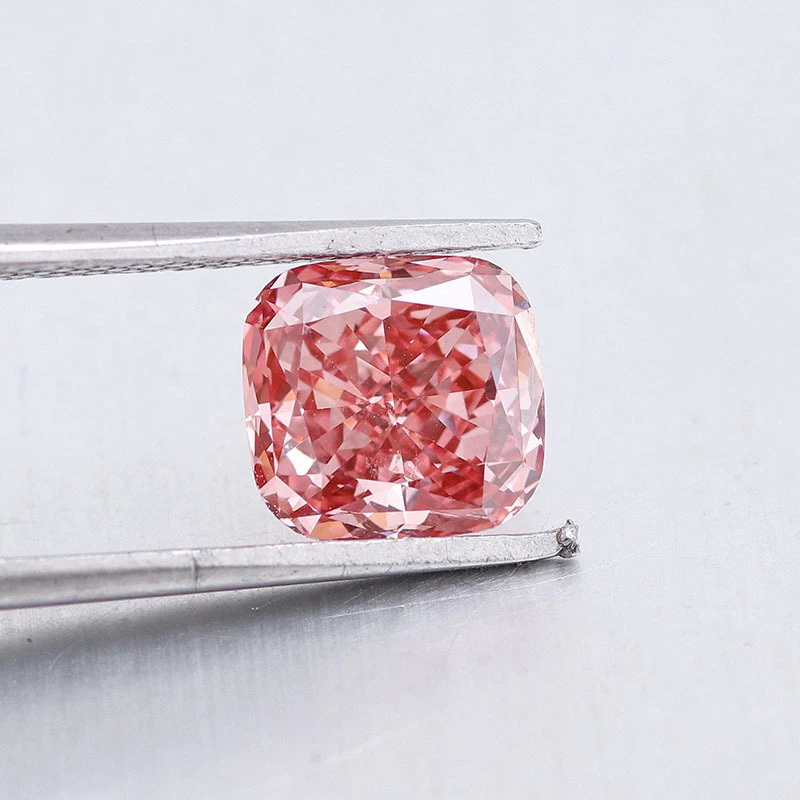 Provence Gem Igi Certificate Fancy Orange Pink Cushion Cut 1ct Lab Grown Diamond Loose For Engagement Rings 1