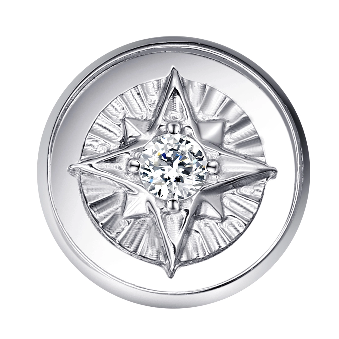 Eternal Metal Astm F136 Titanium Shield Shape Top With Star Flat Lope Internally Threaded Labret Piercing Jewelry 1