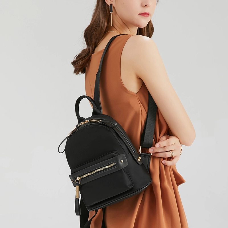 Popular Stylish Customized Nylon Designer Women Backpack Casual Mini Ladies Fashion Back Pack School Bags 1