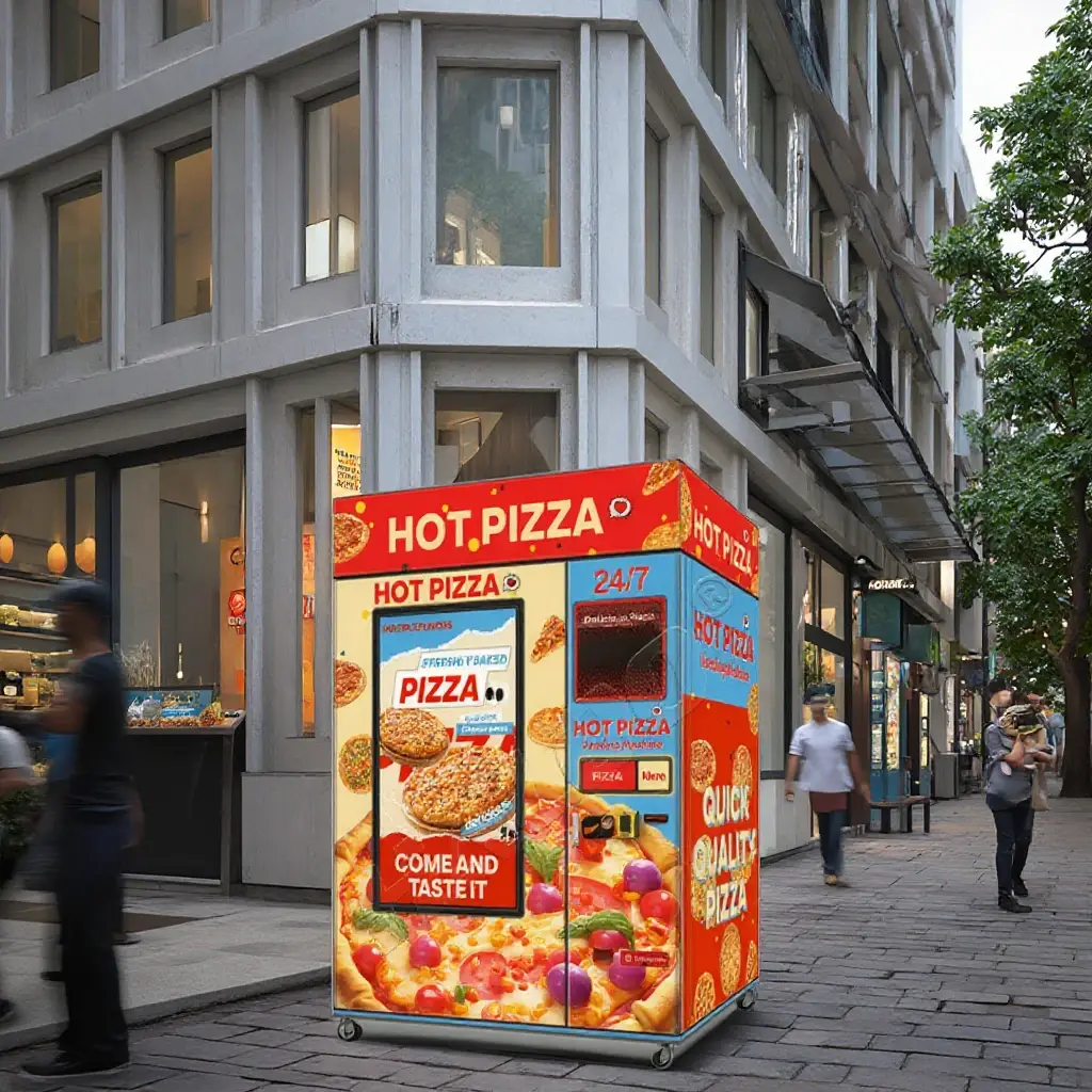 For Shopping Malls Pizza Vending Machine 1700(L)*1030(W)*1980(H)mm by Haloo 4