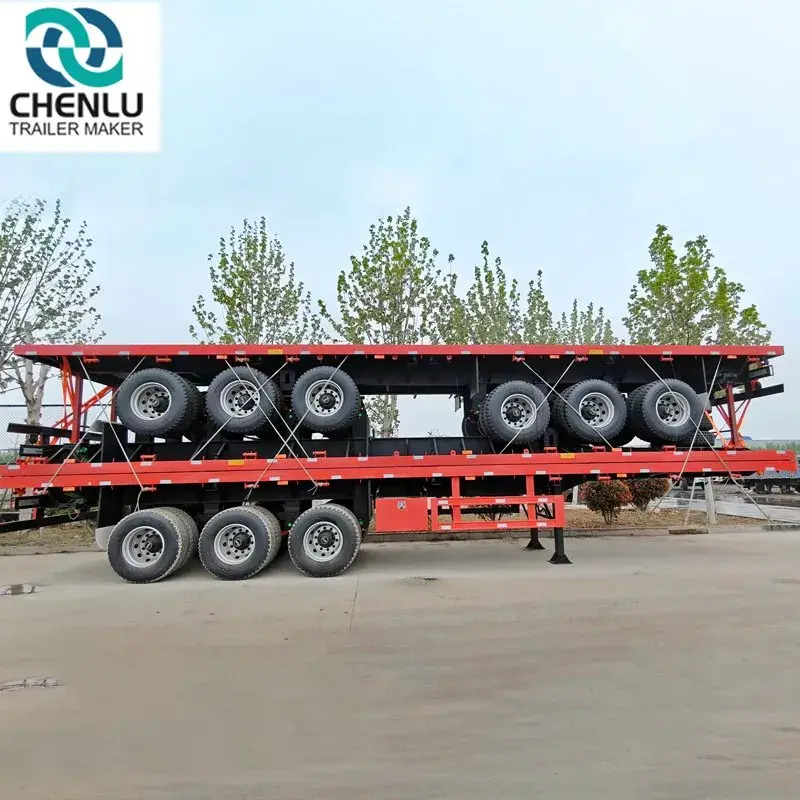 Flatbed Trailer Semi Truck with Custom Services 1820mm 4
