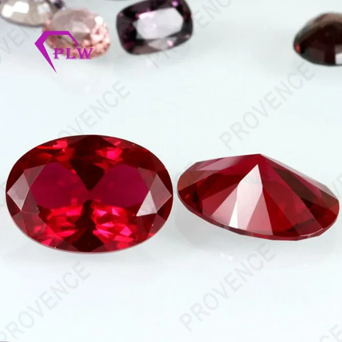 Wholesale Cultivated Ruby Price Per Carat Best Quality Loose Stone Oval Red Ruby 1