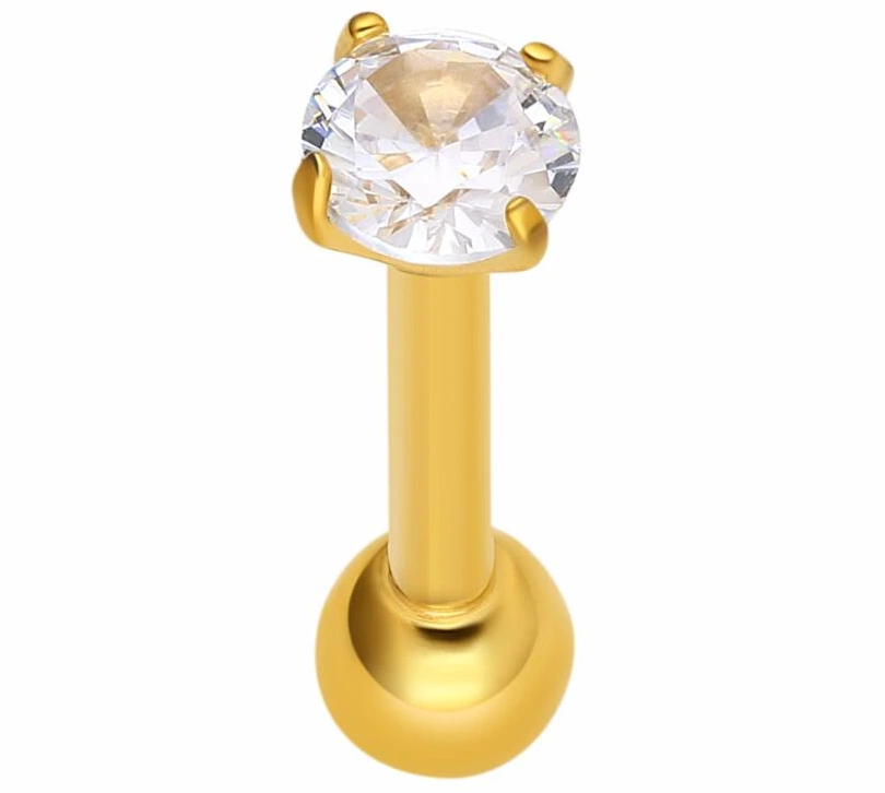 Eternal Metal Astm F136 5a Cz Ear&nose Piercing Labre Internally Threaded Cartilage 1