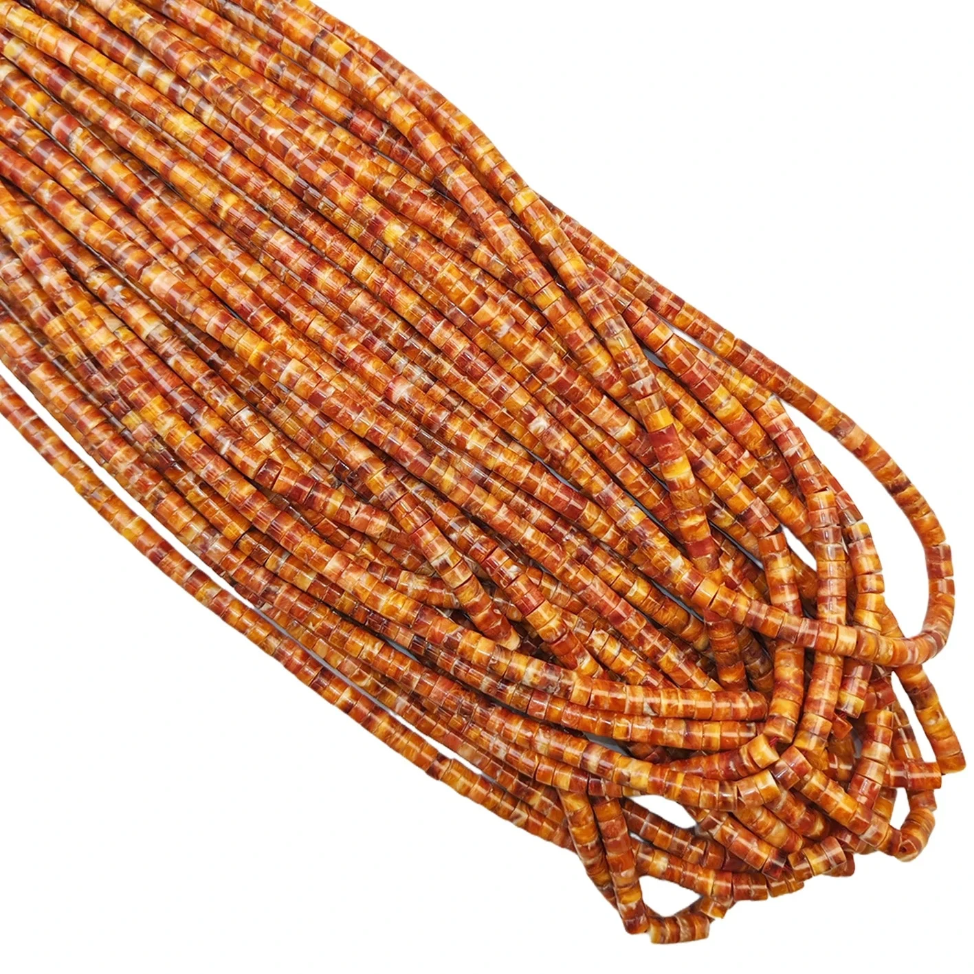 Natural Orange Spiny Oyster 16inch Heishi Simple 5mm As Necklace For Or Bracelet Making Beautiful Gift Extraodinary Choice 1