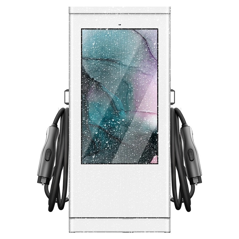 240kw 55Inch Advertising Screen EV DC Fast Charger Station Max Power 1