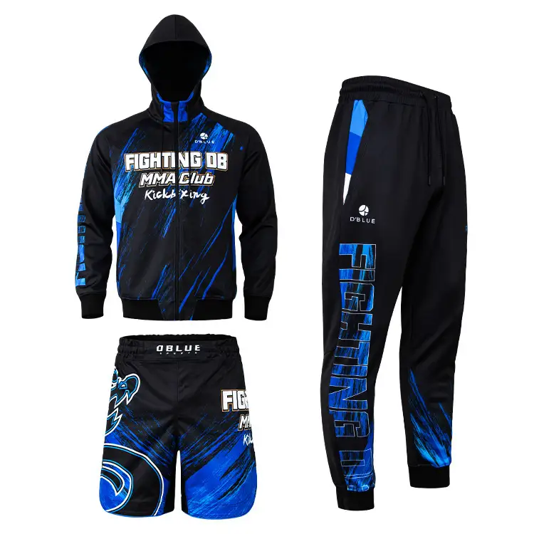 Ardchaighdeáin Oem Odm Mma Club Gear Cochaill Fir Sublimation Clóbhuailte Spandex Bjj Rash Guard Giomnáisiam Troid Dornálaíochta Bjj Hoodie 1