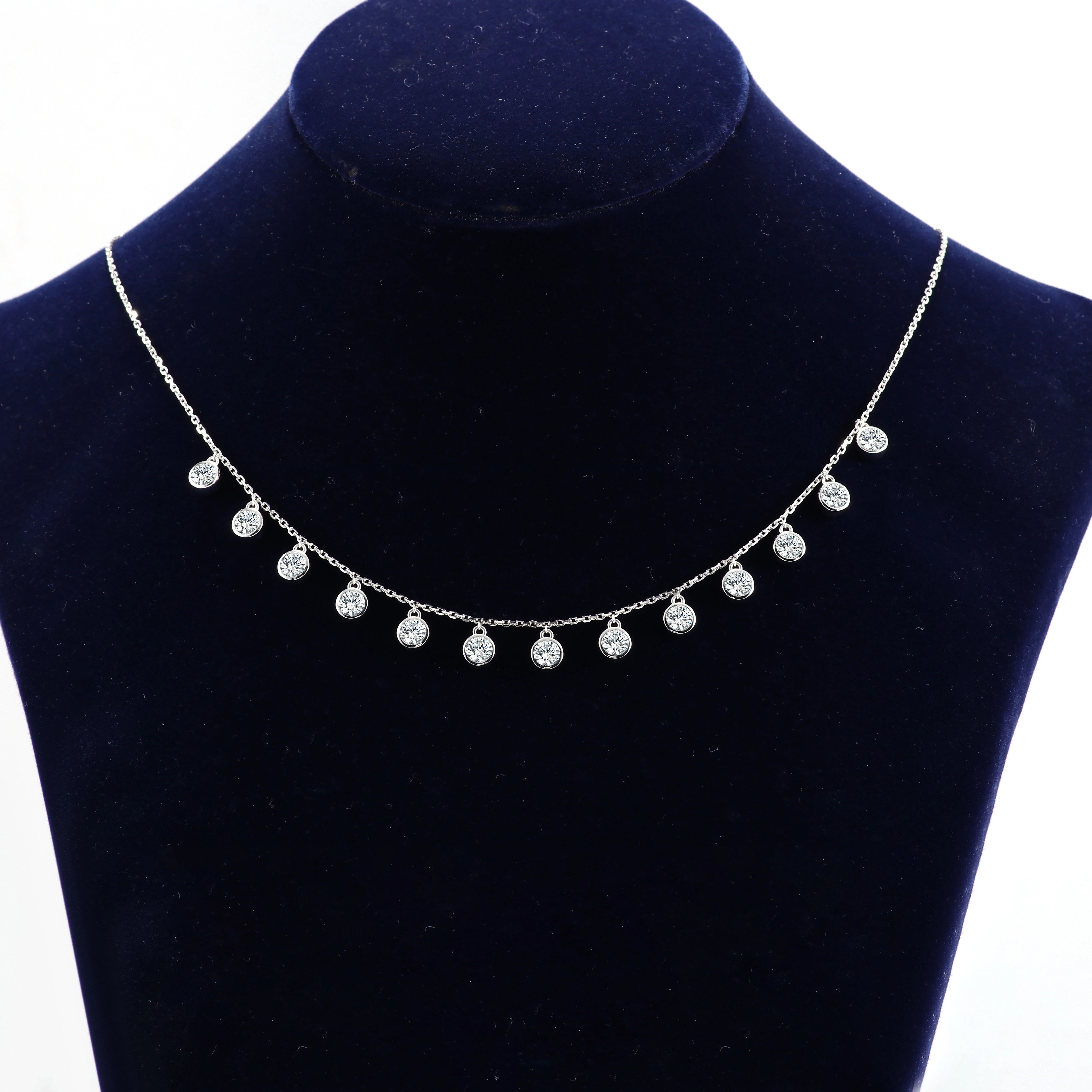 Großhandel feinen Schmuck Diamant Halskette Frauen 18K 14K 10k Gold Labor Züchtung Diamant Igi Zertifizierte Halskette durch Geschenk oder Hochzeitsgeschenk 1