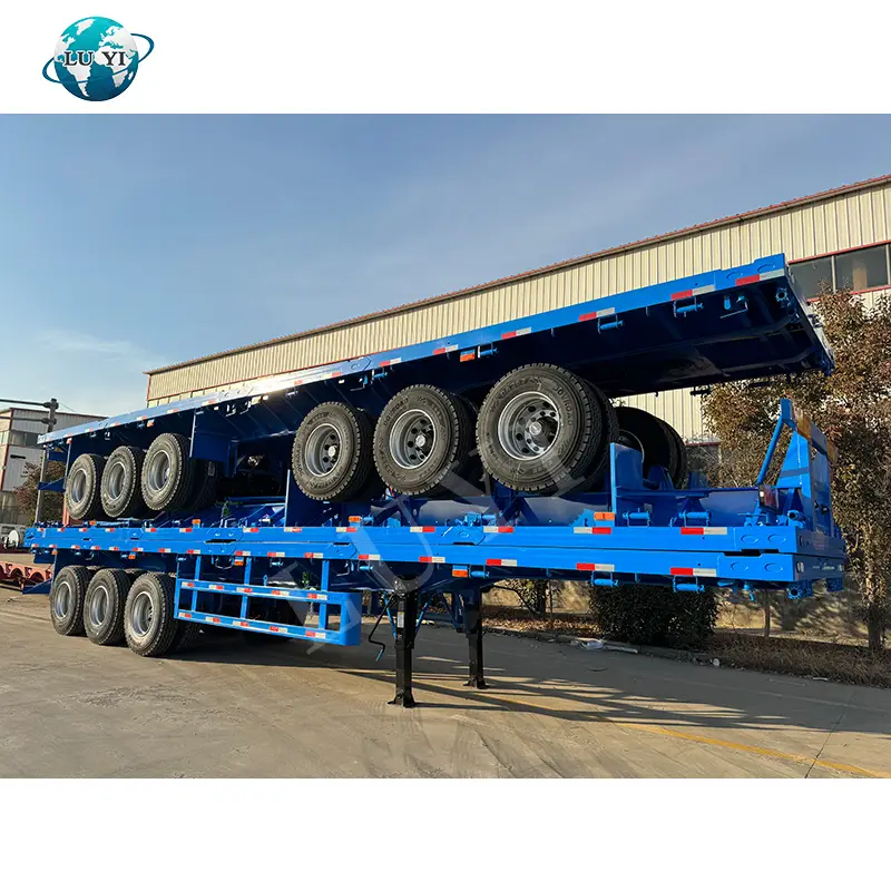 3 Axle 40ft Shipping Container Chassis Trailer 1
