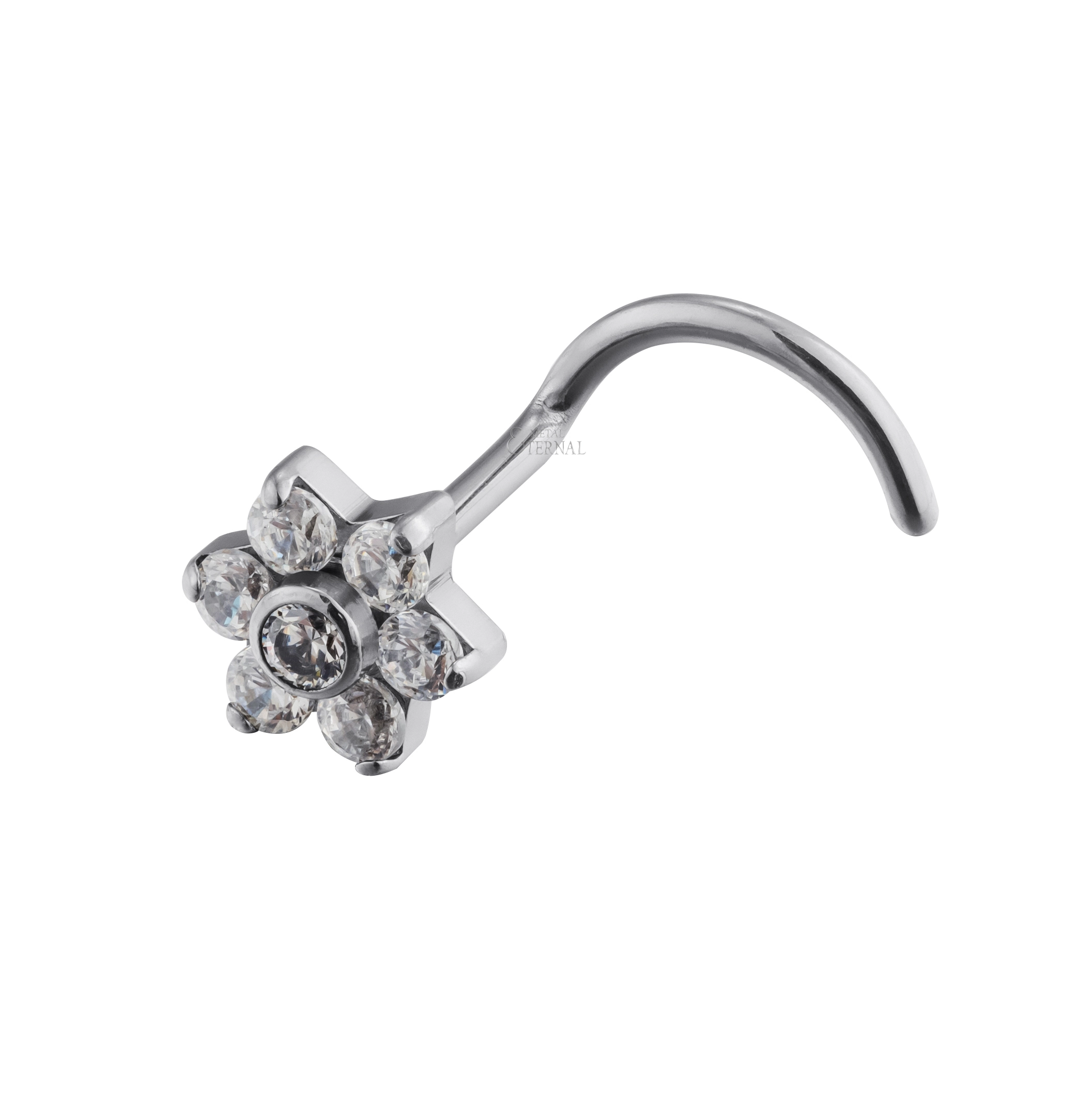 Eternal Metal Astm F136 Titanium Implant Grade Flower Piercing Nose Stud Titanium Body Jewelry 1