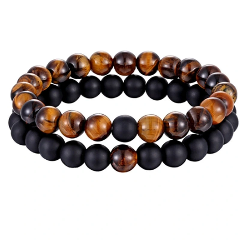 Hot Selling 2pcs/set Natural Stone Yoga Beaded Bracelet,Beads Bracelet Men Friend Gift Charm Jewelry 1