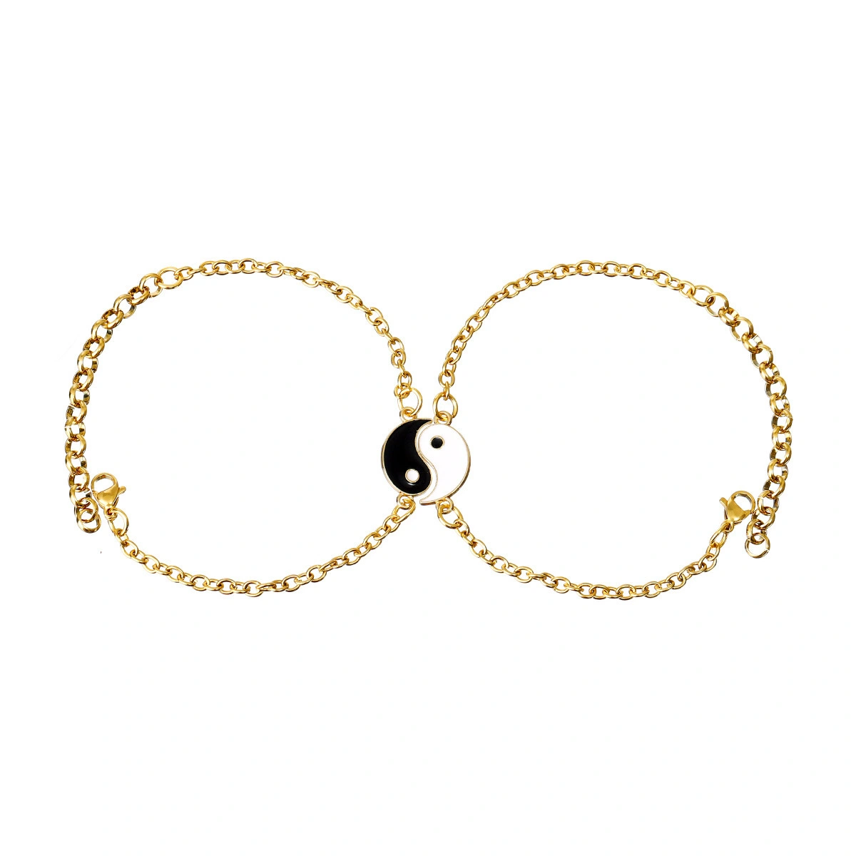 New Matching Tai Chi Charm Bracelet Jewelry Couple Bracelet Plated Stainless Steel For Man And Women Trendy Friendship Bracelets 1