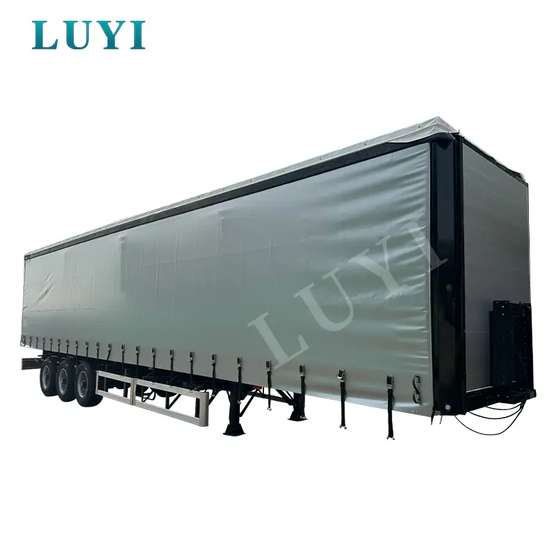 3-axle Weatherproof Heat-insulating Curtain Box Trailer Semi-trailer 1