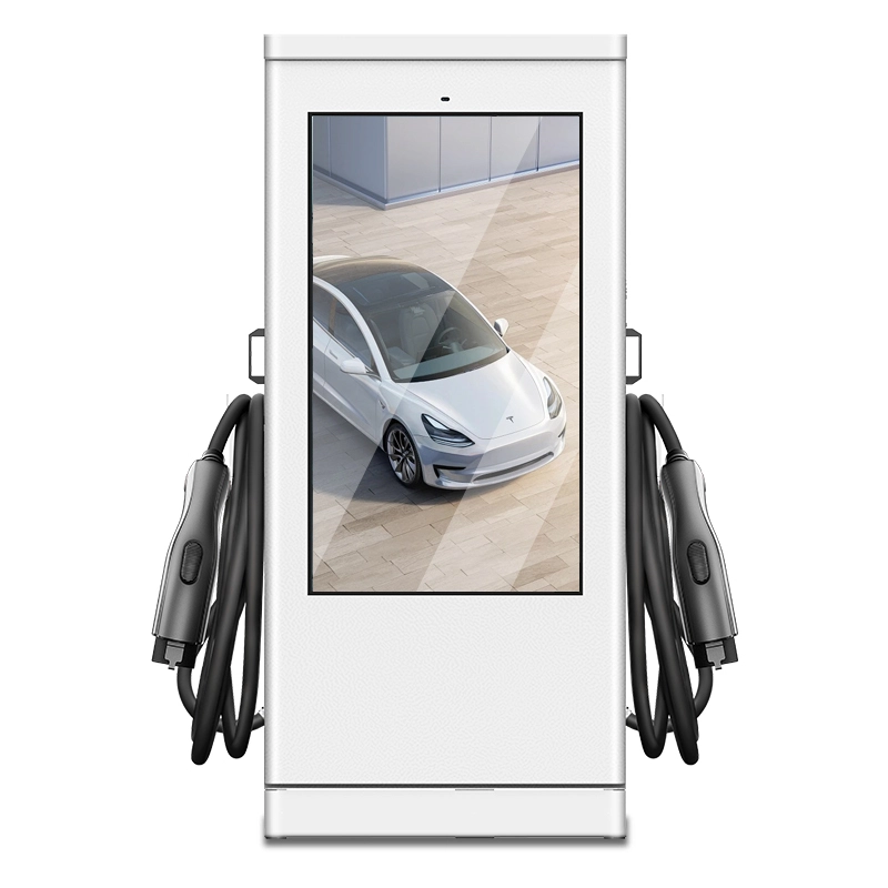 180kw 55 Inch Advertising Screen 2025 New Design Dc Fast Ev Charger For Commercial Used Max Power 1