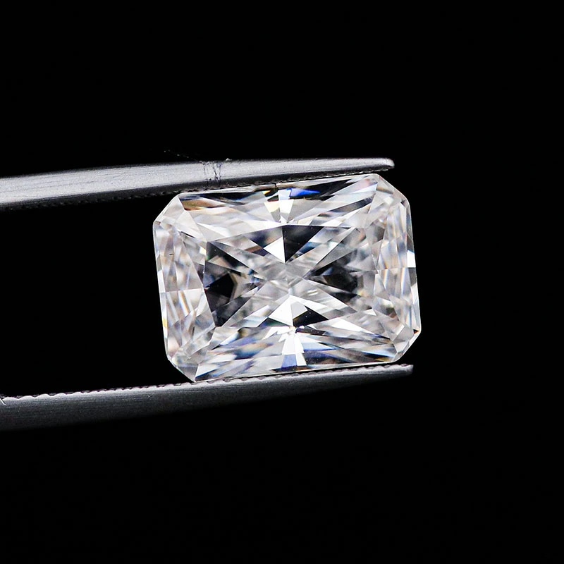 Top Quality Diamond Vvs Def 8x10mm 4 Carat White Radiant Crushed Ice Cut Loose Diamond Moissanite 1
