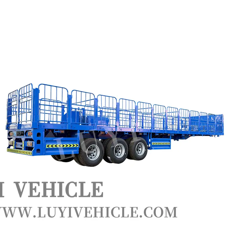 3-Axle Bulk Cargo Semi-Trailer 40-80T Capacity Aluminum Side Walls 1