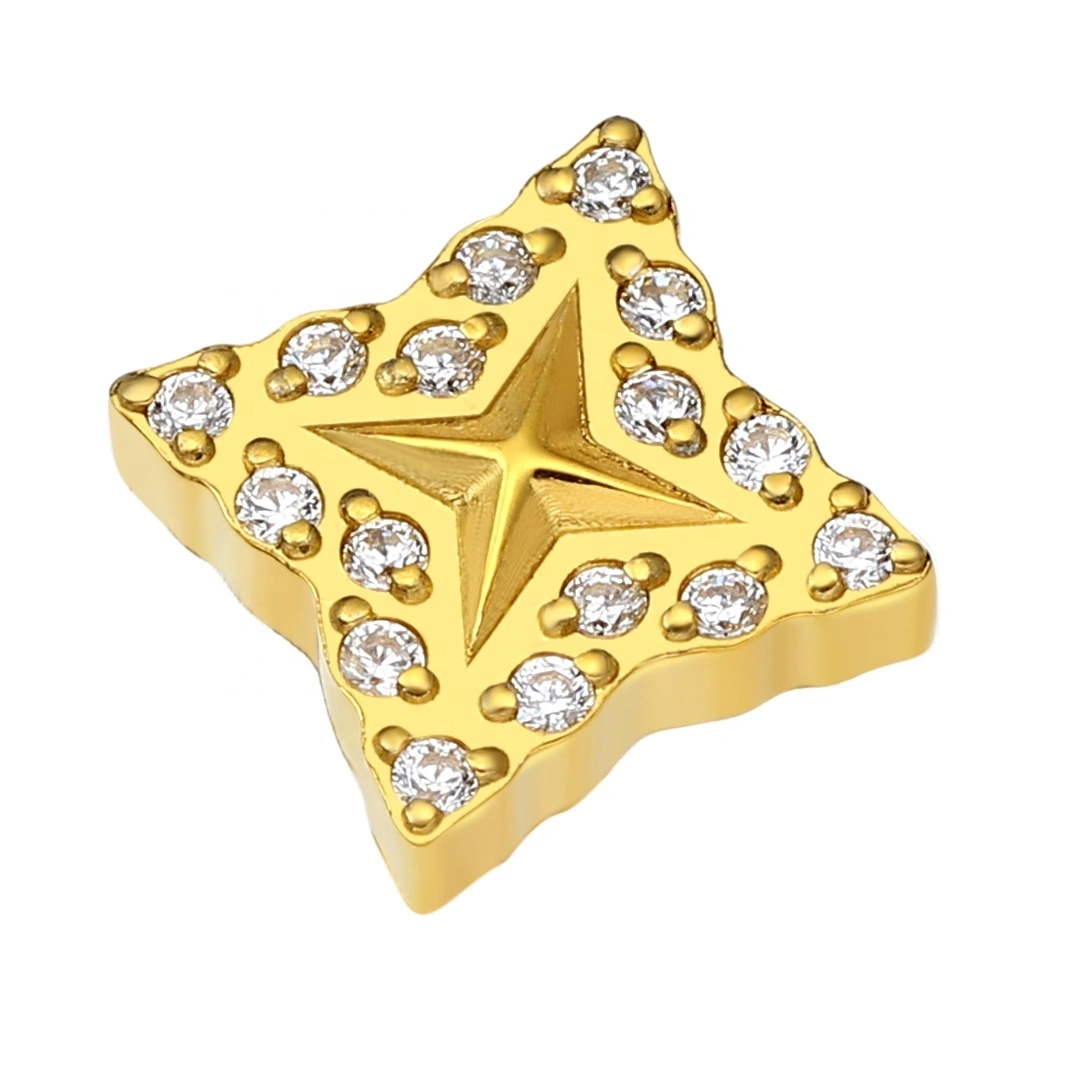 Eternal Metal Astm F136 Titanium Pvd Gold Threaded Tops Piercing Jewelry 1