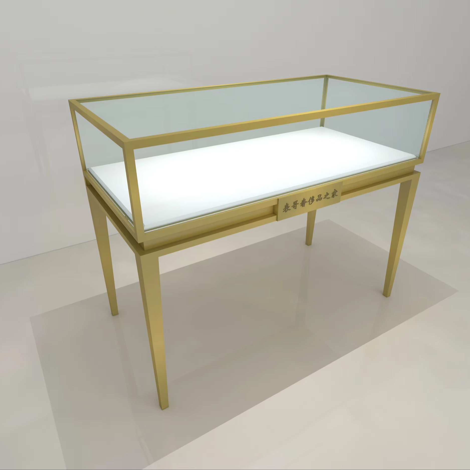 Custom Luxury Elegant Glass Jewelry Display Cabinet for Stores 1