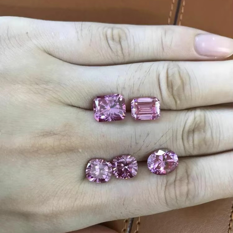 Manufacturer India Pink Color Moissanite For Rings 1