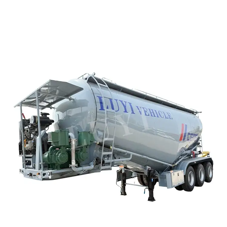 3 Axle 35cbm Dry Bulk Cement Powder Semi Truck Trailer 1