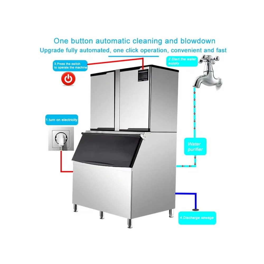 Making Machine 500kg/24hrs Commercial Ice Cube Makers Industrial Dry Ice Machine 4