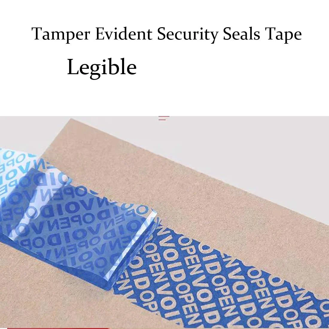 Ruban de sécurité inviolable à transfert bleu en gros - haute sécurité, adhésif acrylique, papier polyester 5