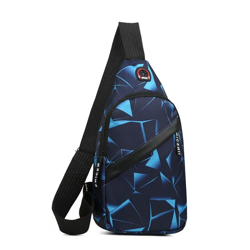 Solid Color Travel Waterproof Nylon Pouch Male Crossbody Chest Bag Light Outdoor Sports Leisure Crossbody Bag 1