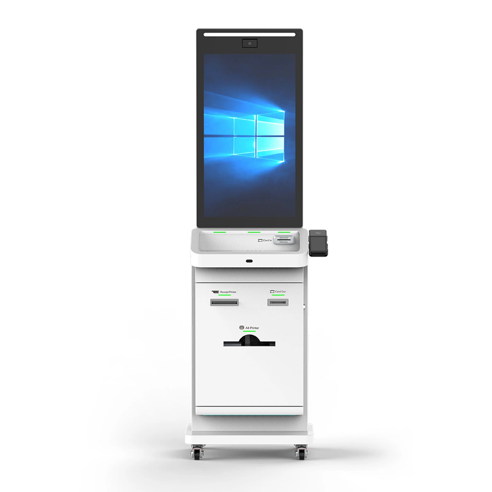 Professioneller Selbstbedienungsterminal-Kiosk mit Unterschriftenpad-Kartenspender und bargeldloser Zahlung 1
