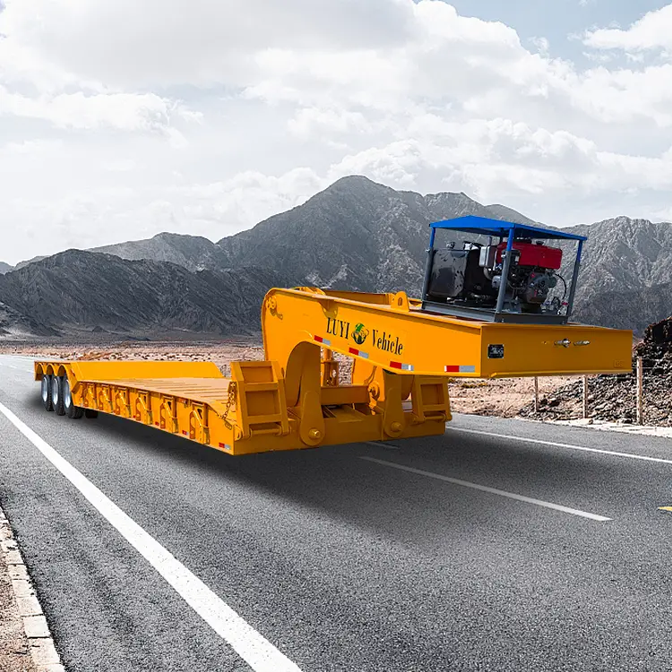 80T Detachable Gooseneck Lowbed Semi-Trailer | LUYI 1